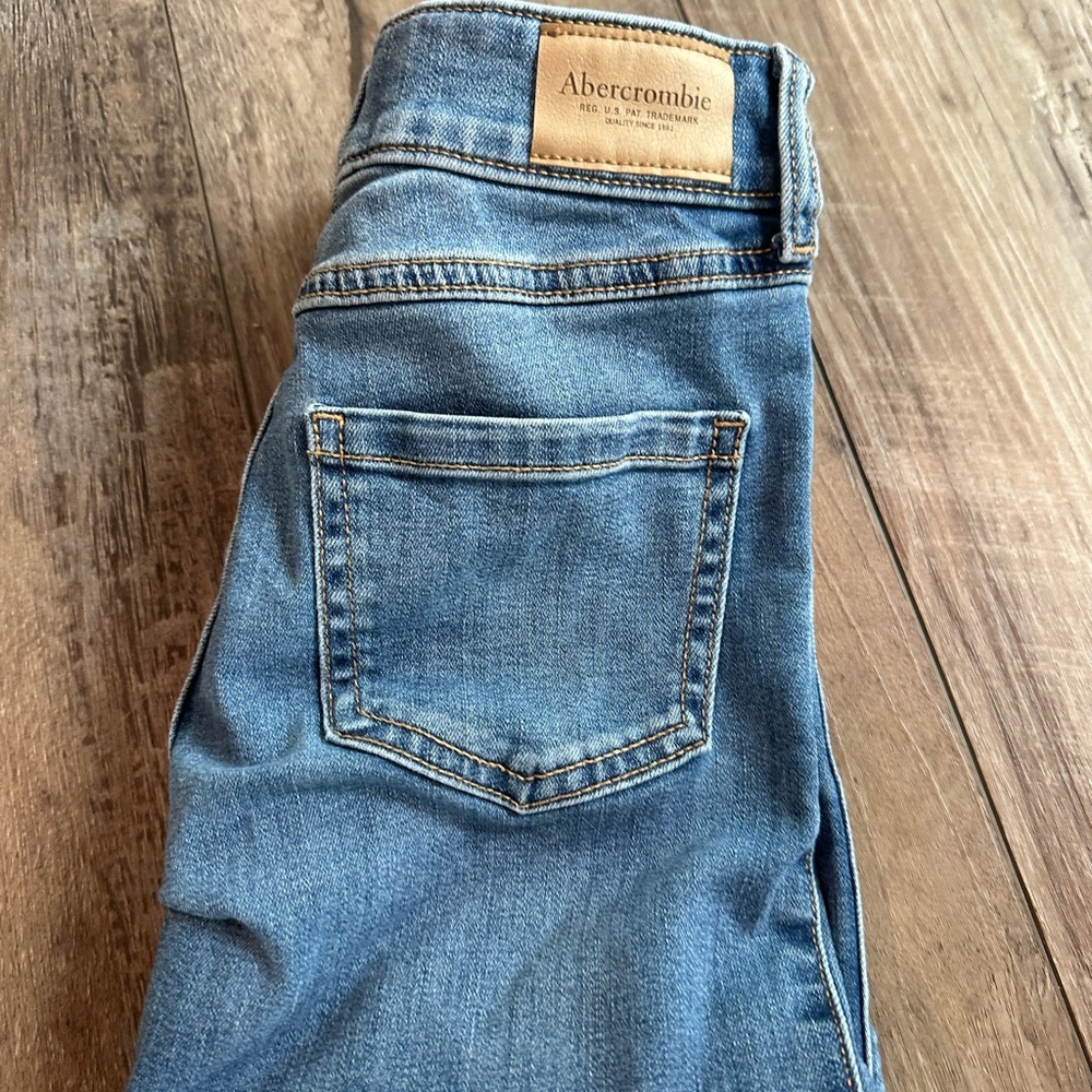 Abercrombie Kids Girls sparkle blue jeans